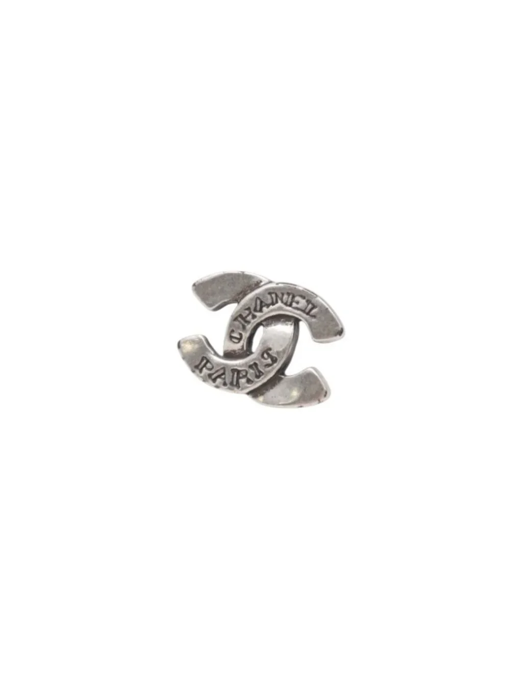 Chanel CC Logo Earrings 99 Silver
